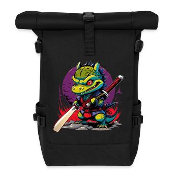 Ninja-Drache 1 - Rolltop Rucksack - Schwarz - Vorne