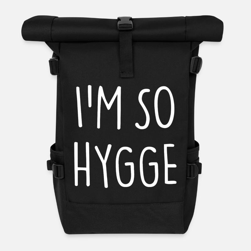 JE SUIS TELLEMENT HYGGE - Sac à dos roll top - noir