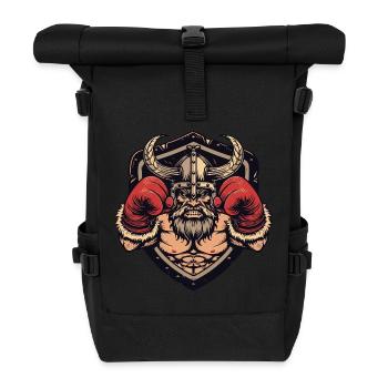 Wikinger Boxer MMA Logo - Rolltop Rucksack - Schwarz - Vorne