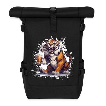Tiger Bier Lustig - Rolltop Rucksack - Schwarz - Vorne