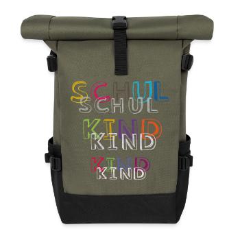 Erste Klasse 2025 - Rolltop Rucksack - Olive/Schwarz - Vorne