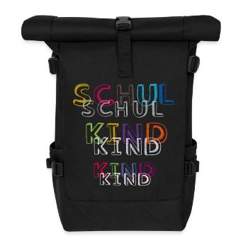 Erste Klasse 2025 - Rolltop Rucksack - Schwarz - Vorne