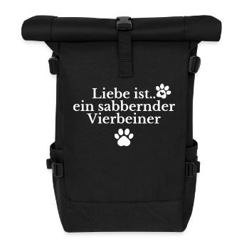 Funny dog saying - Roll Top Backpack - black - Front