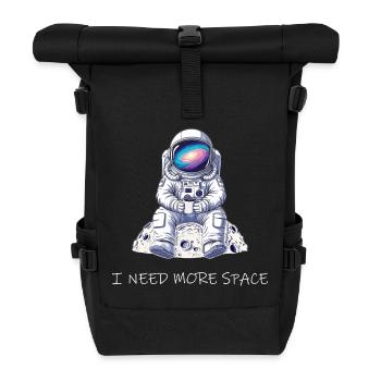 I Need More Space - Rolltop Rucksack - Schwarz - Vorne