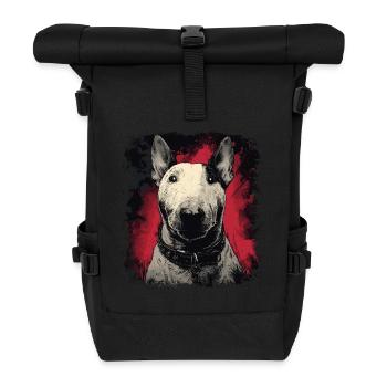 Bull terrier - Sac à dos roll top - noir - Devant