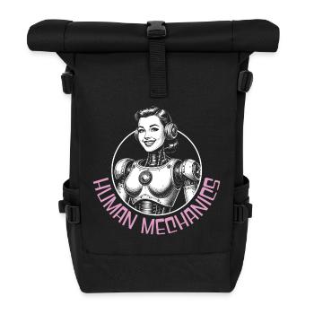 Humain Mécanique - Sac à dos roll top - noir - Devant