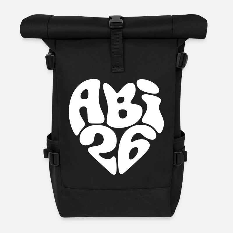 Abi 26 Abitur 2026 Abiturient Abiturientin  - Rolltop Rucksack - Schwarz