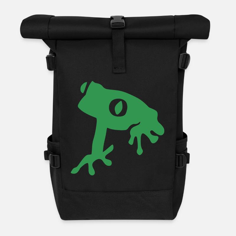 Don't be a frog - Roll Top Backpack - black