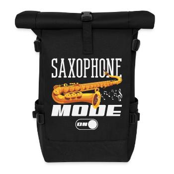 Saxofon - Rolltop Rucksack - Schwarz - Vorne
