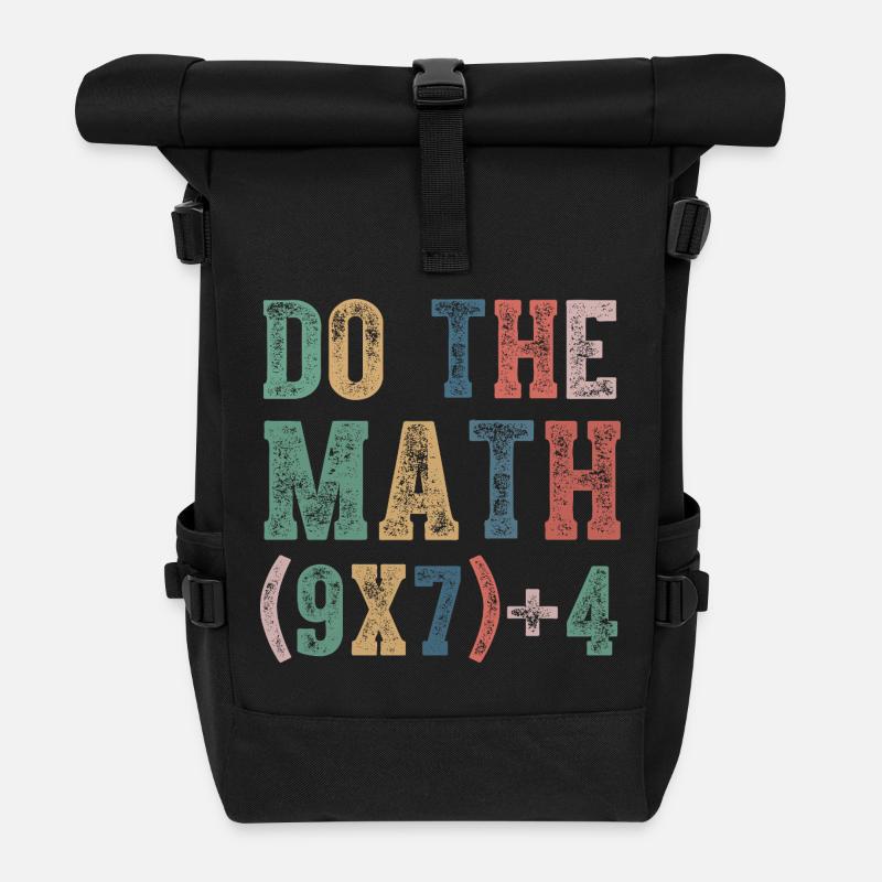 Faire le Math 67 Mème Drôle Six Sept - Sac à dos roll top - noir