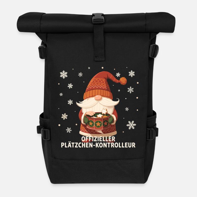 Biscuits Gnomes Cadeau de Noël Mignon - Sac à dos roll top - noir
