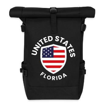 Flag Shield USA Florida - Roll Top Backpack - black - Front