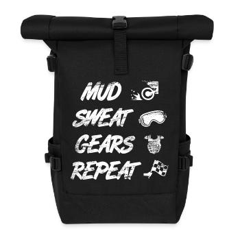 Mud Sweat Gears Repeat - Rolltop Rucksack - Schwarz - Vorne