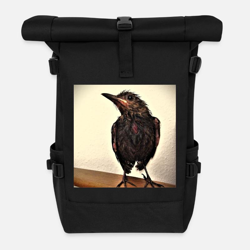 Fraîchement baignée... - Sac à dos roll top - noir