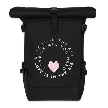 Love-Is-In-The-Air Design - Roll Top Backpack - black - Front