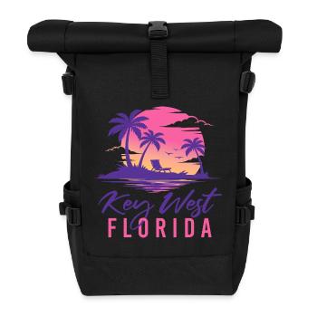Key West Florida Spring Break Retro Cruise Outfit - Roll Top Backpack - black - Front