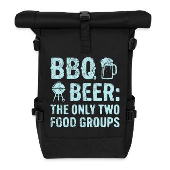BBQ Shirt, Hoodie for Grill Masters and Grill Fans - Roll Top Backpack - black - Front