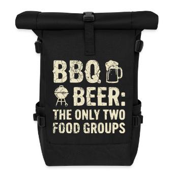 BBQ Shirt, Hoodie for Grill Masters and Grill Fans - Roll Top Backpack - black - Front