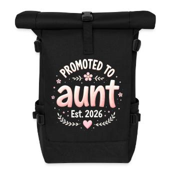 Tante 2026 Tante 2026 Befördert zu Tante 2026 - Rolltop Rucksack - Schwarz - Vorne