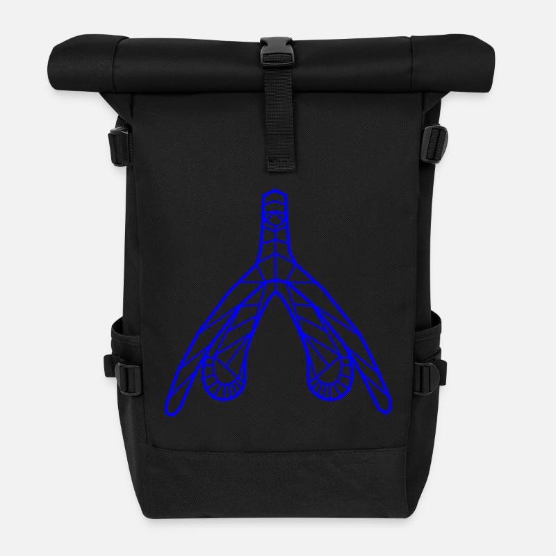Klitoris_marine - Rolltop Rucksack - Schwarz