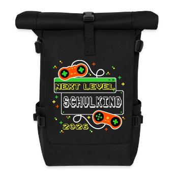 Next Level: Schoolchild 2026 Gaming School Enrollment - Roll Top Backpack - black - Front
