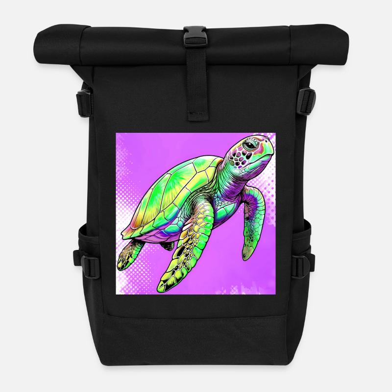 tortue - Sac à dos roll top - noir