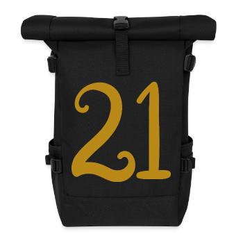 21 - Roll Top Backpack - black - Front