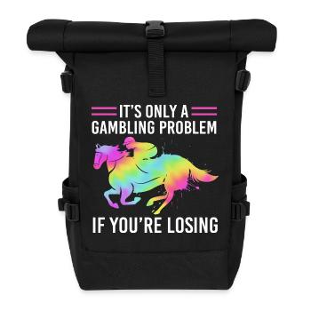 Horse racing - Roll Top Backpack - black - Front