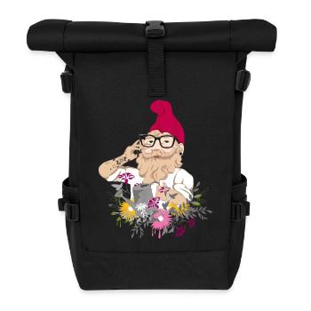 Garden Hipster - Roll Top Backpack - black - Front