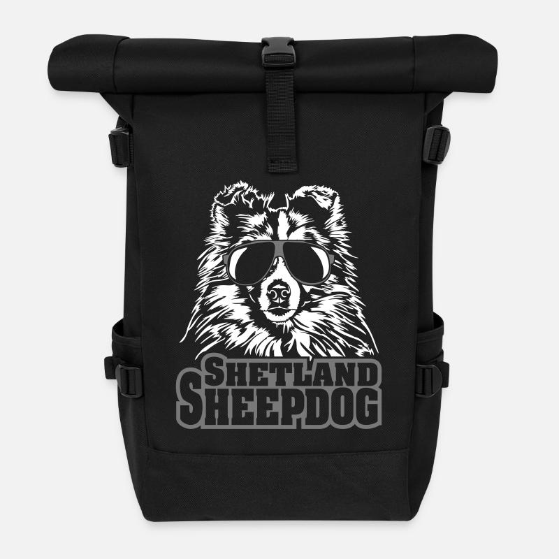SHETLAND SHEEPDOG cool - Rolltop Rucksack - Schwarz