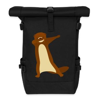 Otter Dab Dance - Cool Gift - Roll Top Backpack - black - Front
