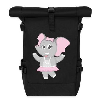 elephant éléphant mammut animal animaux10 - Sac à dos roll top - noir - Devant