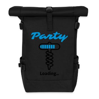 Party Loading... - Rolltop Rucksack - Schwarz - Vorne
