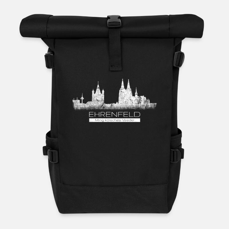 Ehrenfeld Ming Kölsches Veedel Heimat Köln Viertel - Rolltop Rucksack - Schwarz