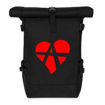 Beziehungsanarchie Symbol RA Relationship Anarchy - Rolltop Rucksack - Schwarz - Vorne