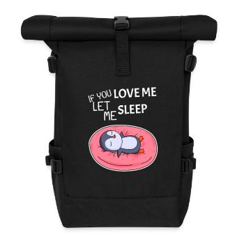 Lustiger Spruch lustige Sprüche Geschenk - Rolltop Rucksack - Schwarz - Vorne