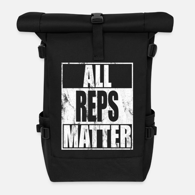 All Reps Matter Calisthenics - Roll Top Backpack - black