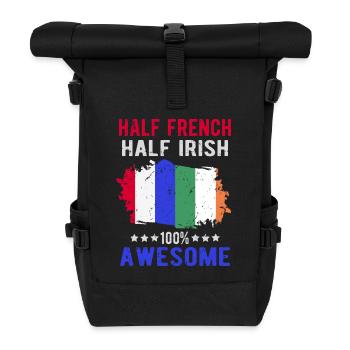 Half French Half Irish - Roll Top Backpack - black - Front
