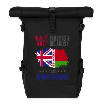 Halb Brite Halb Belarusse - Rolltop Rucksack - Schwarz - Vorne