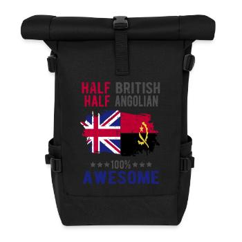Half British Half Angolier - Roll Top Backpack - black - Front