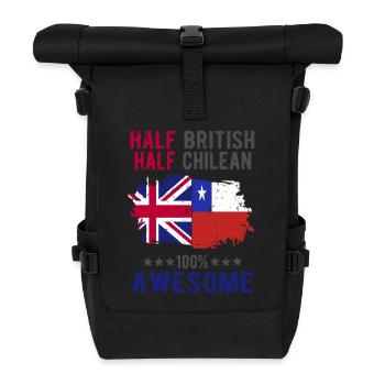 Half British Half Chilean - Roll Top Backpack - black - Front