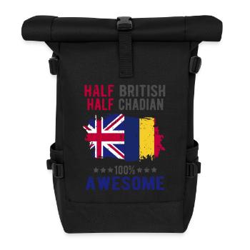 Half British Half Chader - Roll Top Backpack - black - Front