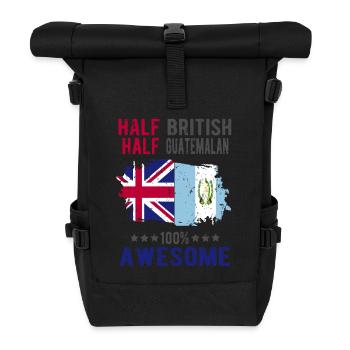 Moitié britannique moitié guatémaltèque - Sac à dos roll top - noir - Devant