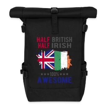 Moitié britannique moitié irlandais - Sac à dos roll top - noir - Devant