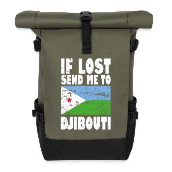 Drapeau de Djibouti - Sac à dos roll top - olive/noir - Devant