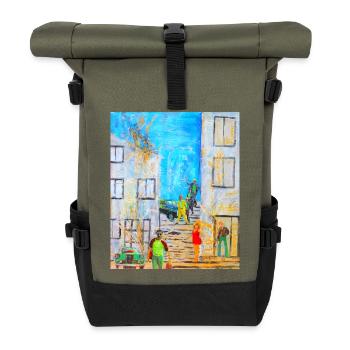 Legends - Roll Top Backpack - olive/black - Front