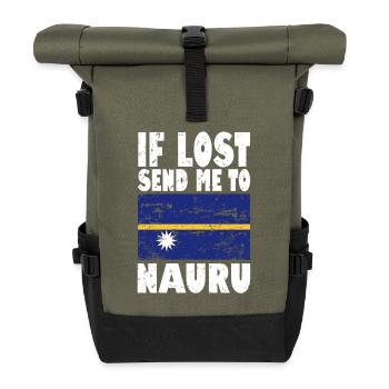 Drapeau de Nauru - Sac à dos roll top - olive/noir - Devant