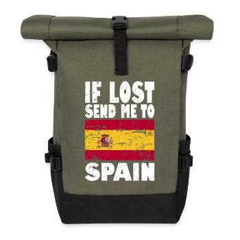 Drapeau de l’Espagne - Sac à dos roll top - olive/noir - Devant