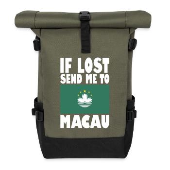 Drapeau de Macao - Sac à dos roll top - olive/noir - Devant