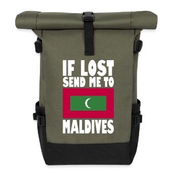 Drapeau des Maldives - Sac à dos roll top - olive/noir - Devant